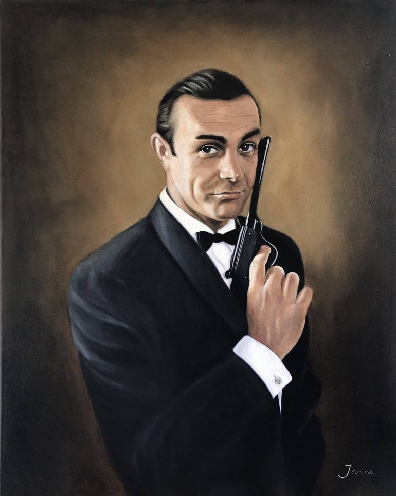 Sean Connery, James Bond Painting by Janine van der Kaaij-Kruijmer ...