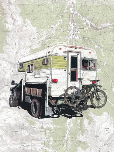 Original Illustration Transportation Drawing by Adam Ambro