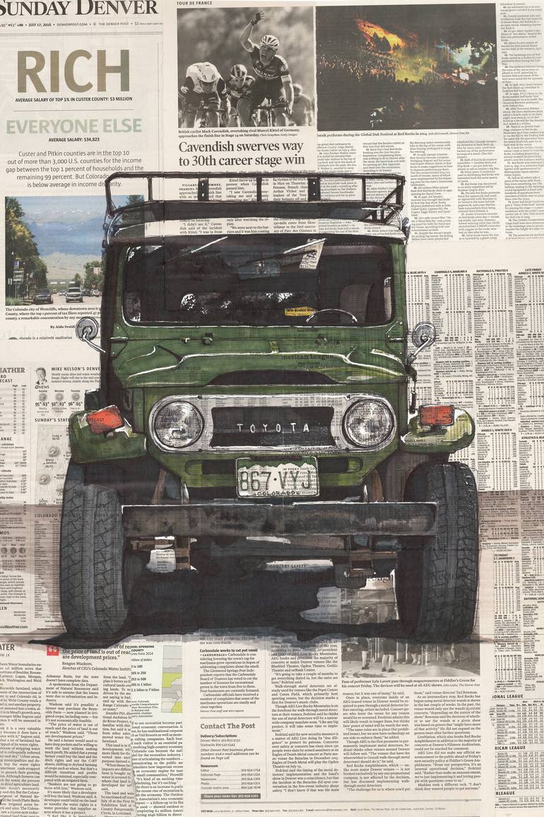 FJ40 Drawing by Adam Ambro | Saatchi Art