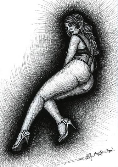 Original Figurative Nude Drawings by ALDYN Alexander
