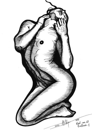 Print of Nude Drawings by ALDYN Alexander