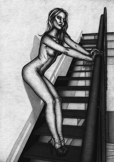 Original Realism Nude Drawings by ALDYN Alexander