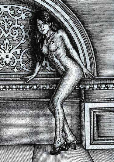 Original Figurative Nude Drawings by ALDYN Alexander