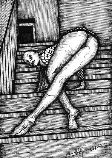 Print of Figurative Nude Drawings by ALDYN Alexander