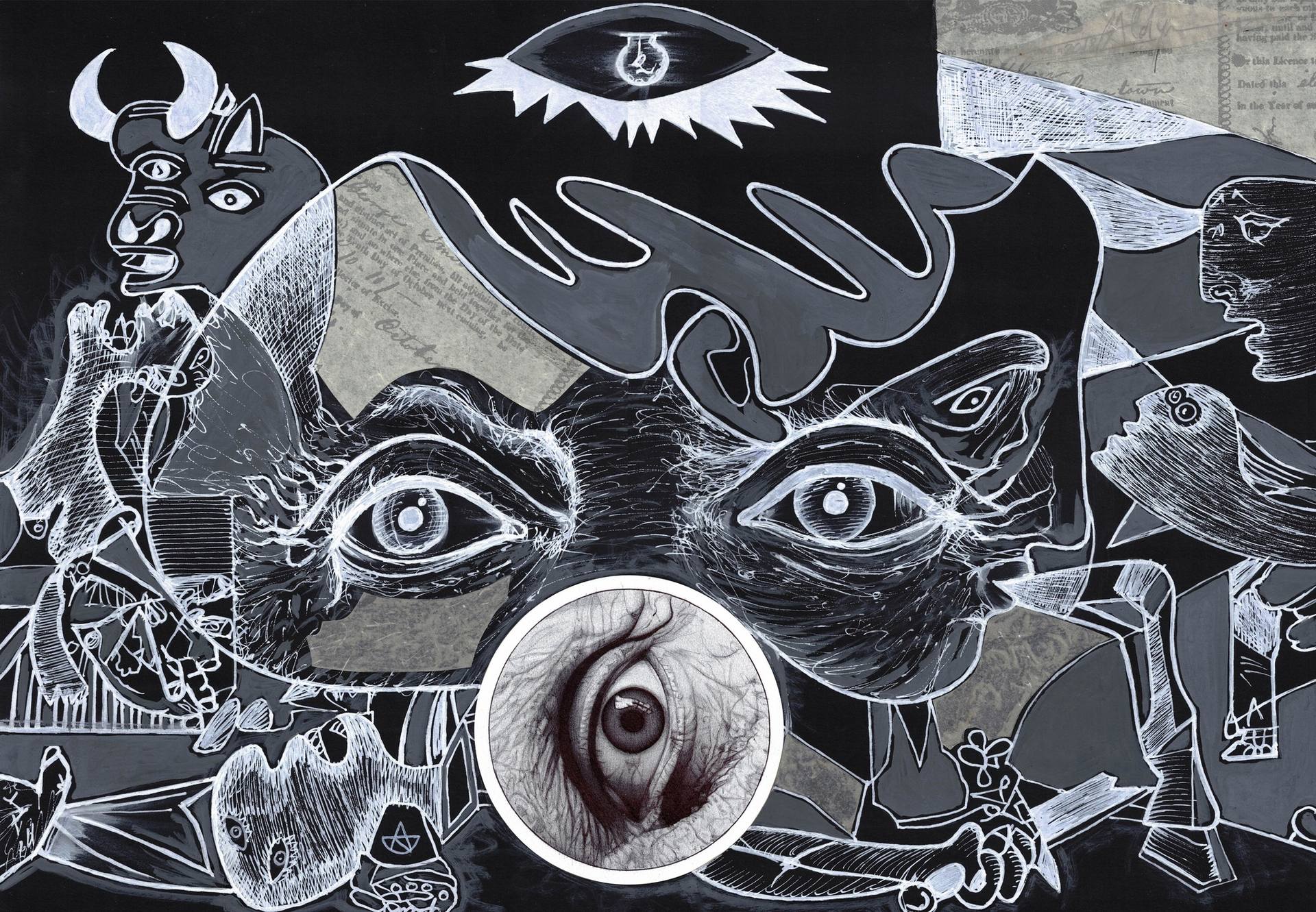Picasso - The third eye of the artist Painting by Aldyn