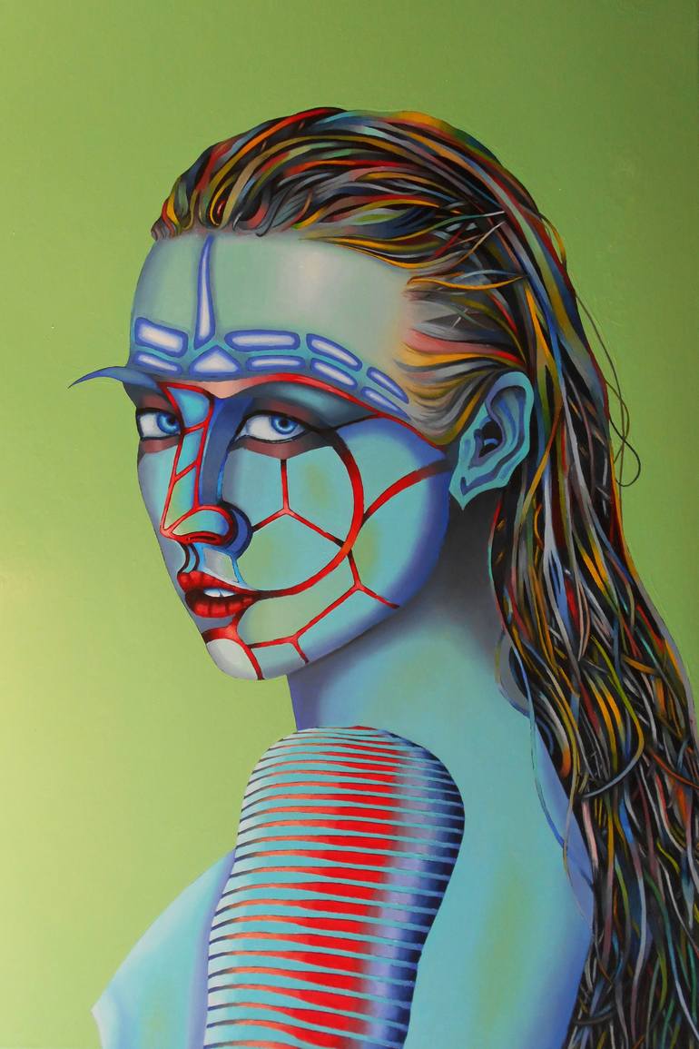Future Eve 5 - Bionik Painting by Aldyn Alexander | Saatchi Art