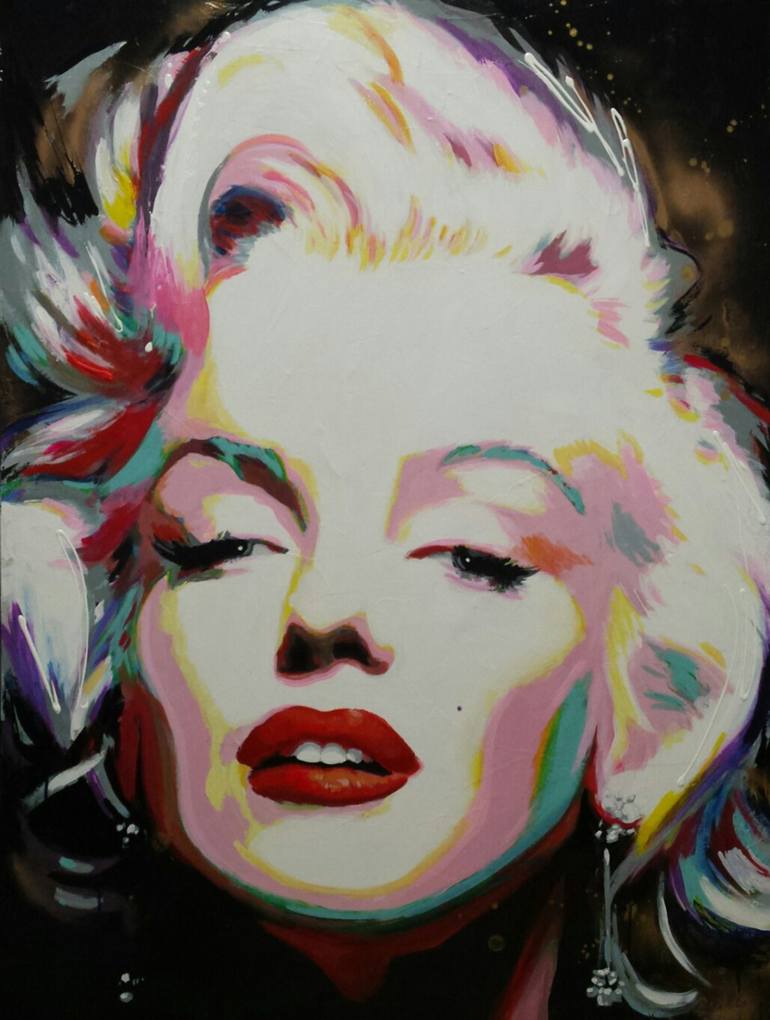 The Passion of Marilyn Painting by Valérie Gilbert | Saatchi Art