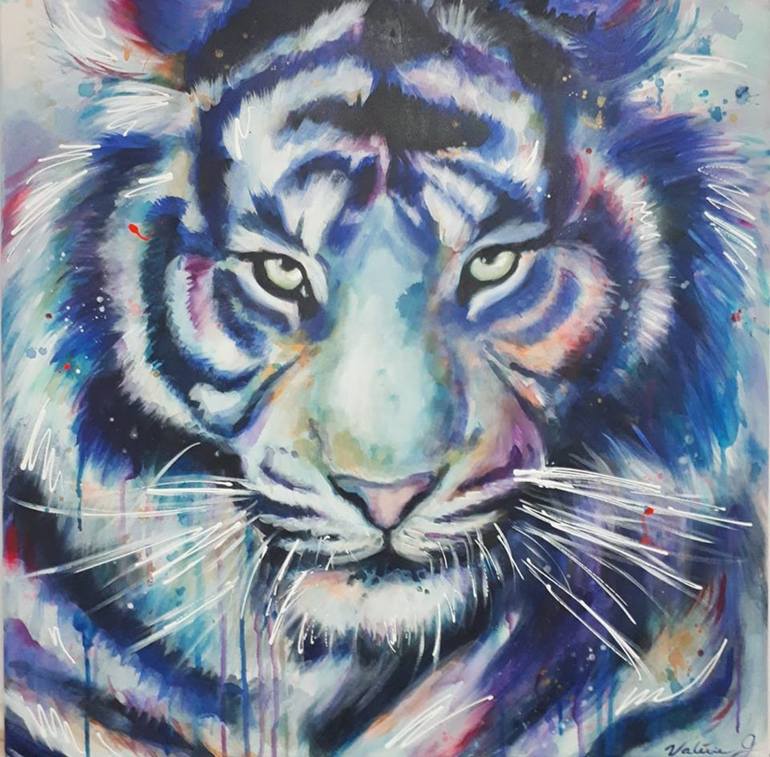 Tiger Spirit Painting by Valérie Gilbert | Saatchi Art