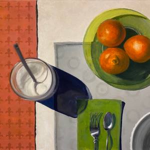 Oranges and Sugar on Green