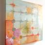 This original art was created during the summer of 2020 during the Covid19 Quarantine in Cincinnati, OH. It is 18 x 18 inches, acrylic paint on a solid birch panel. This is the first in the series, it is named: Day 44. It features pink, orange and purple in a grid pattern with curves. The series was inspired by a day spent drawing abstract designs in colored pencil and thinking of some of my happiest memories from childhood.