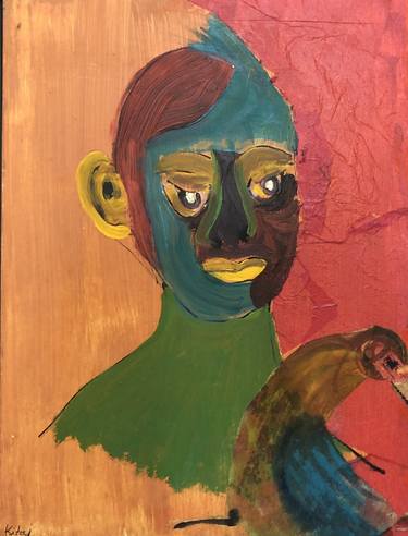 Original Abstract Expressionism People Paintings by Karma Kitaj