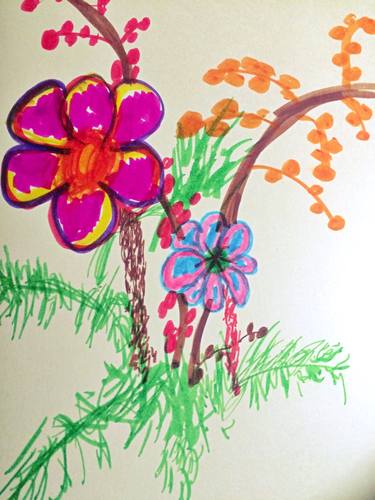 Original Floral Drawings by Midnite Masscare