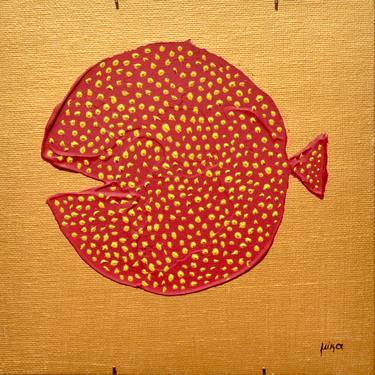 Original Abstract Fish Painting by Mika Stylianidou