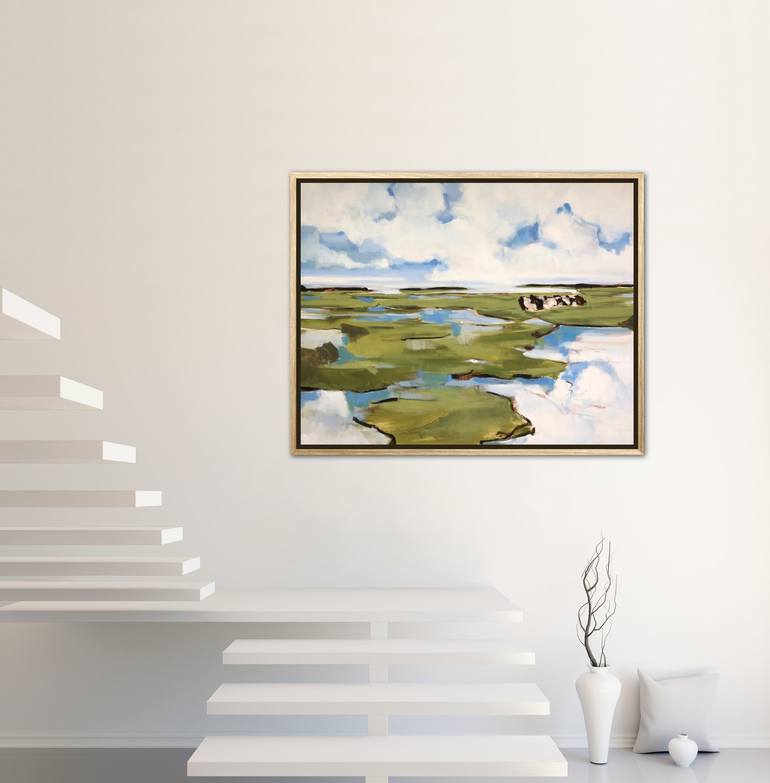 Original Abstract Landscape Painting by Stella Burggraaf