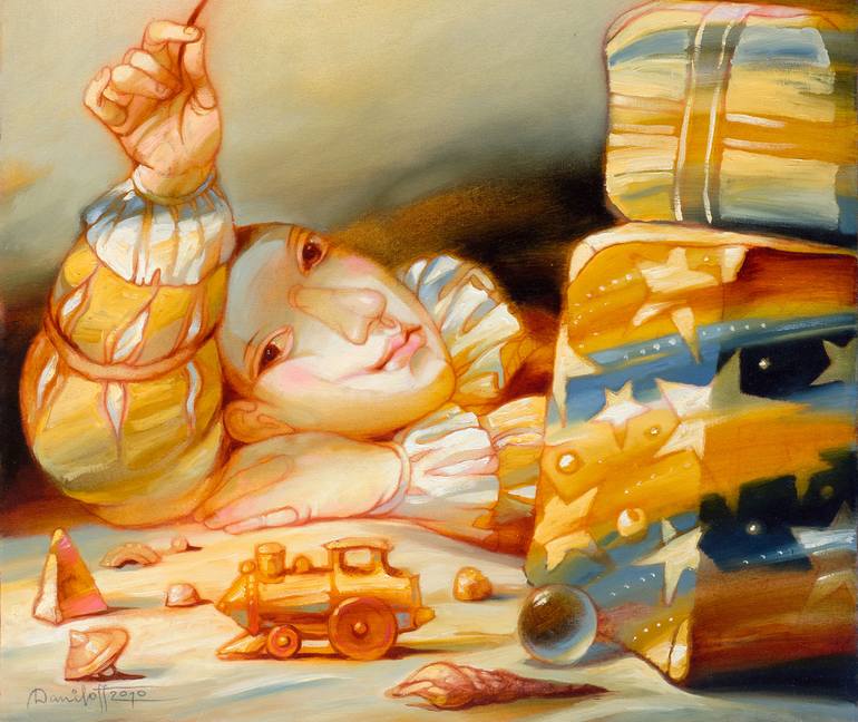 Original Contemporary Children Painting by Alexander Daniloff