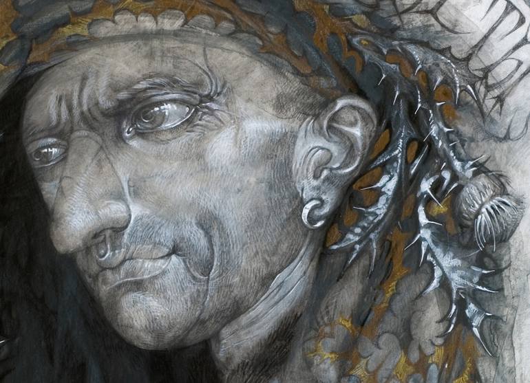 Original Figurative People Drawing by Alexander Daniloff