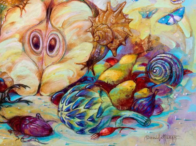 Original Figurative Garden Painting by Alexander Daniloff