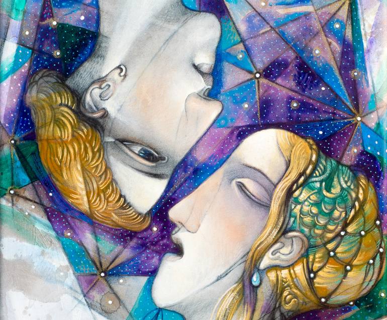Original Figurative Love Painting by Alexander Daniloff