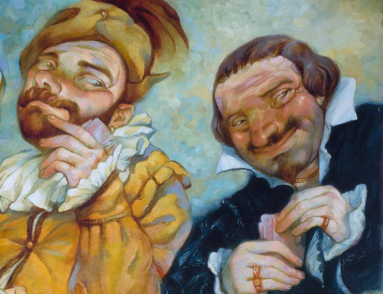 Original Figurative People Painting by Alexander Daniloff