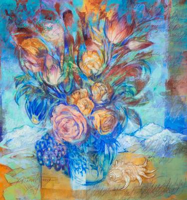 Print of Figurative Floral Paintings by Alexander Daniloff