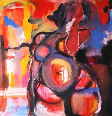 Original Nude Painting by Valeria Fulop