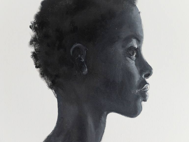 Original Photorealism People Painting by Valeriia Radziievska