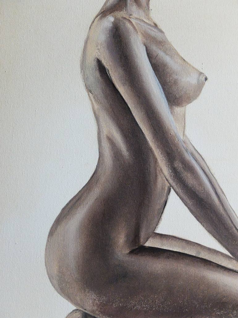 Original Realism Nude Painting by Valeriia Radziievska