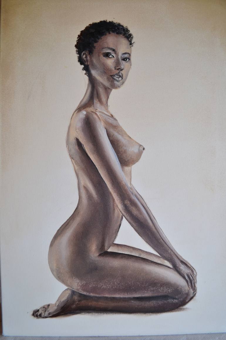 Original Realism Nude Painting by Valeriia Radziievska
