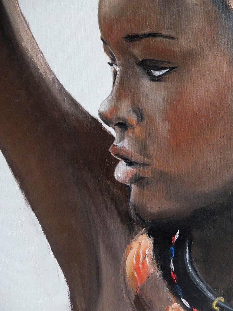 Original Realism People Painting by Valeriia Radziievska