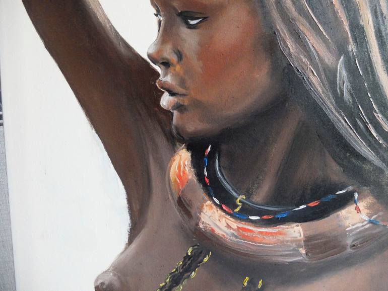 Original Realism People Painting by Valeriia Radziievska