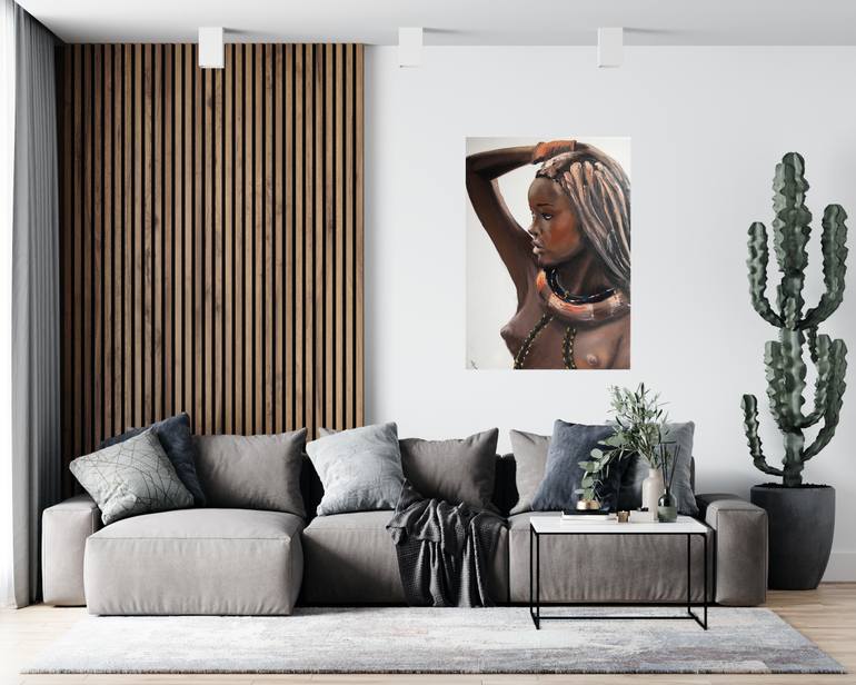 Original Realism People Painting by Valeriia Radziievska