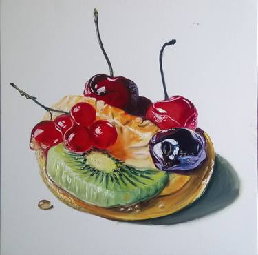 Print of Realism Food Paintings by Valeriia Radziievska