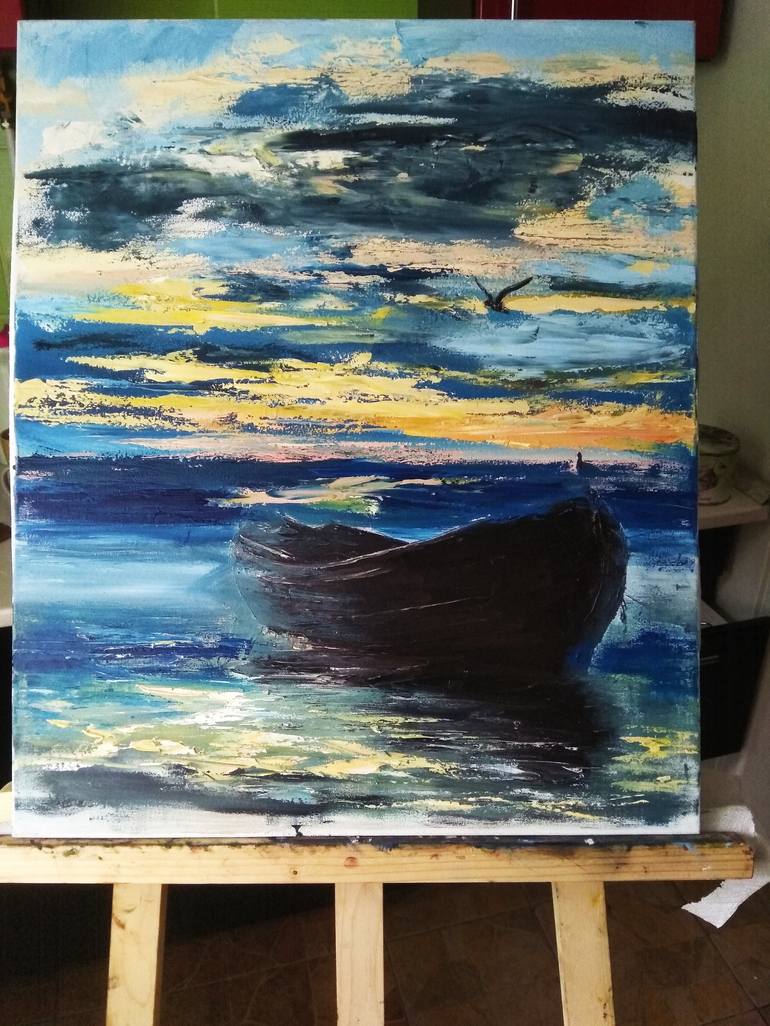 Original Seascape Painting by Valeriia Radziievska