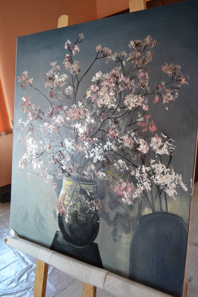 Original Impressionism Floral Painting by Valeriia Radziievska