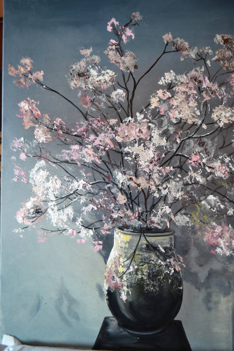 Original Impressionism Floral Painting by Valeriia Radziievska