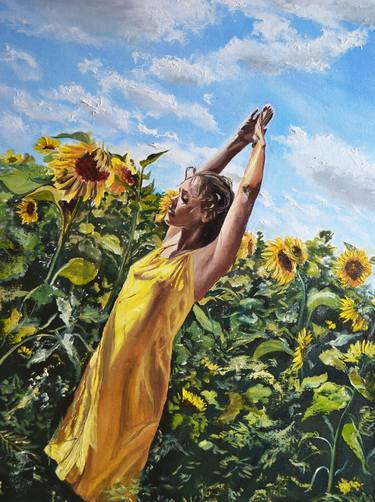 Self-portrait with Sunflowers thumb