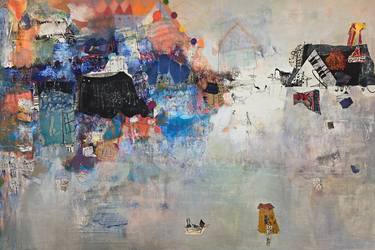 Original Abstract Expressionism Abstract Mixed Media by Jangmee Park