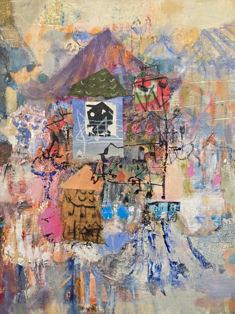 Original Abstract Expressionism Abstract Mixed Media by Jangmee Park