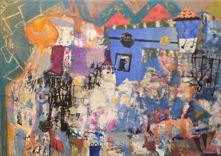 Original Abstract Expressionism Abstract Mixed Media by Jangmee Park