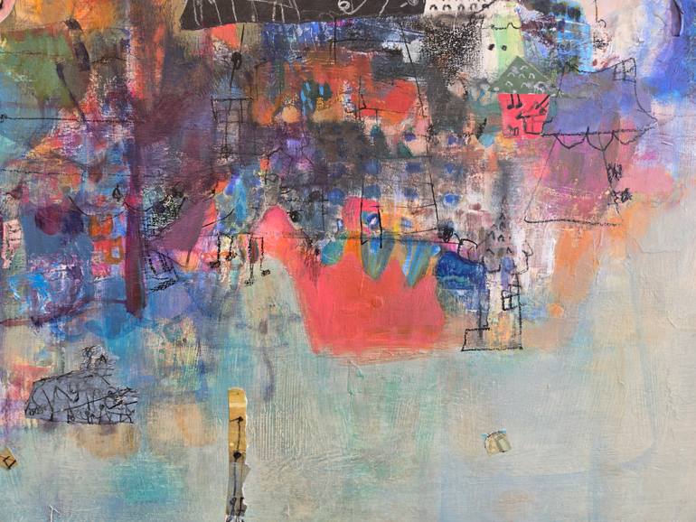 Original Abstract Expressionism Abstract Mixed Media by Jangmee Park