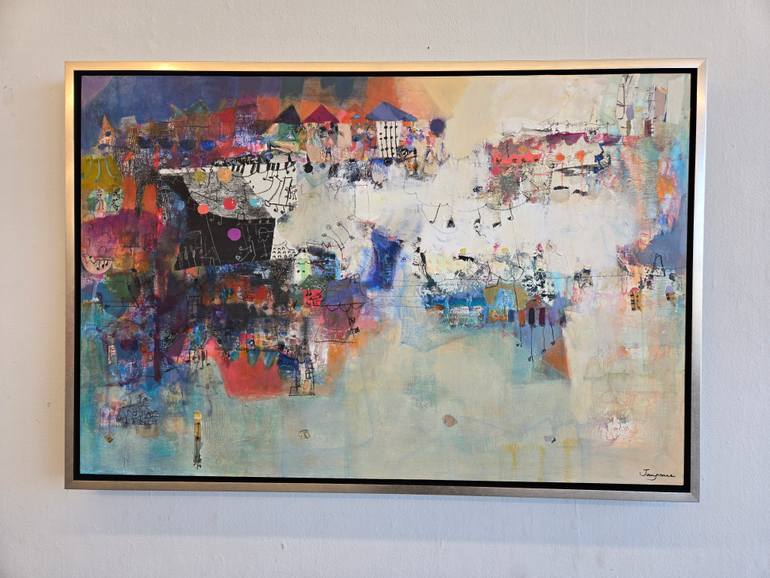 Original Abstract Expressionism Abstract Mixed Media by Jangmee Park