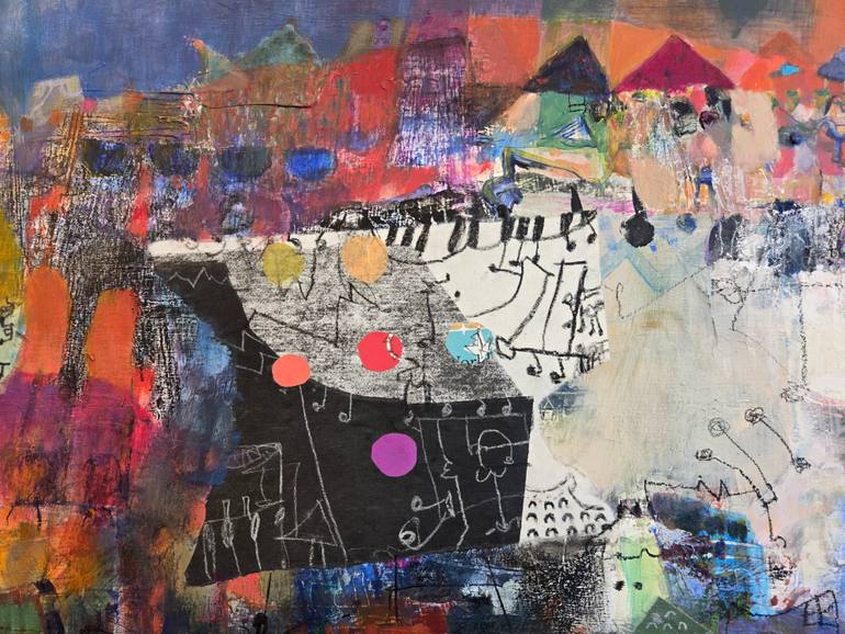 Original Abstract Expressionism Abstract Mixed Media by Jangmee Park