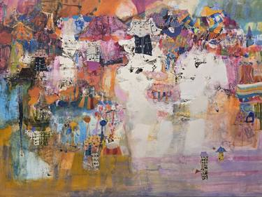 Original Abstract Expressionism Abstract Mixed Media by Jangmee Park