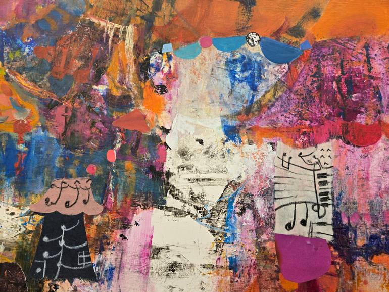 Original Abstract Expressionism Abstract Mixed Media by Jangmee Park