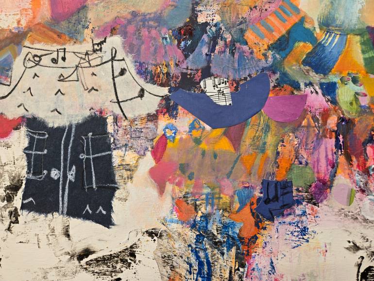 Original Abstract Expressionism Abstract Mixed Media by Jangmee Park