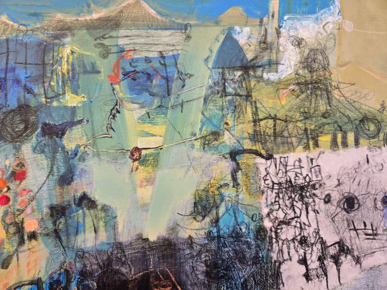 Original Abstract Expressionism Abstract Mixed Media by Jangmee Park