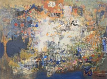 Original Abstract Expressionism Abstract Mixed Media by Jangmee Park