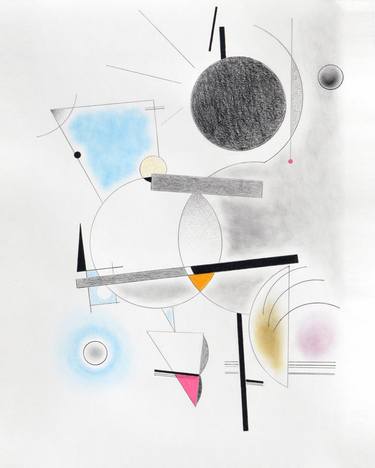 Original Fine Art Abstract Drawings by Victor Campos Pamias