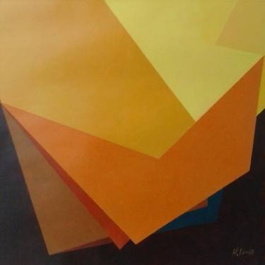 Original Abstract Geometric Painting by Heráclito Lima