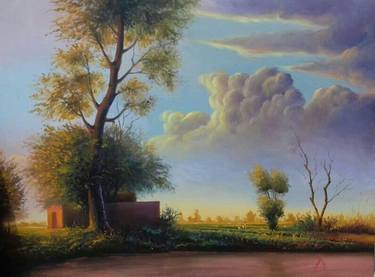 Original Fine Art Landscape Paintings by Muhammad Shafique Farooqi